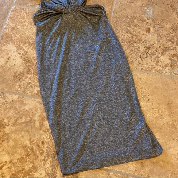 RIVER ISLAND Women Gray Cut Out Waist Midi Dress Size UK 6-Fit Like XS/S - Picture 4 of 8